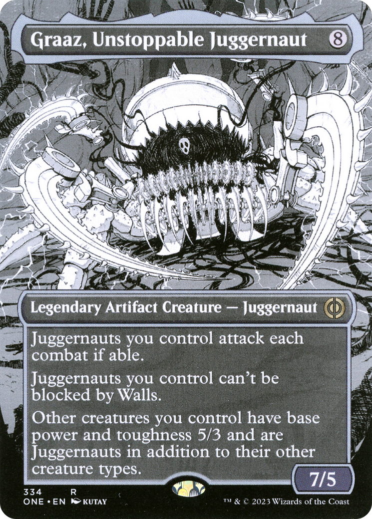 Graaz, Unstoppable Juggernaut (Borderless Manga) [Phyrexia: All Will Be One] | GrognardGamesBatavia