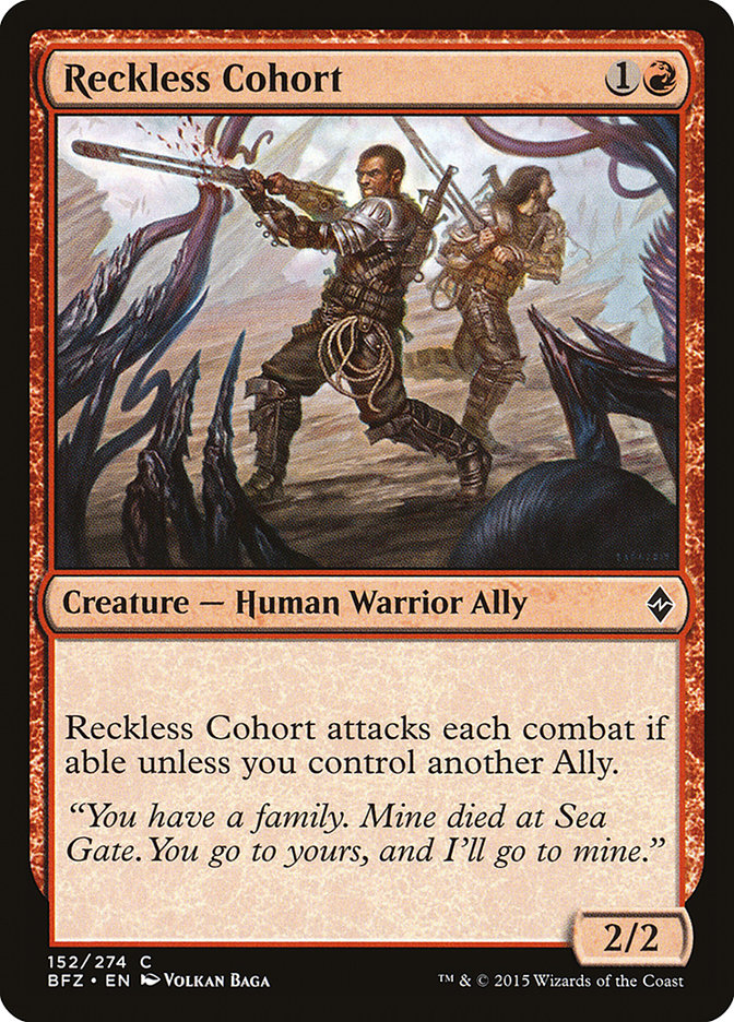 Reckless Cohort [Battle for Zendikar] | GrognardGamesBatavia