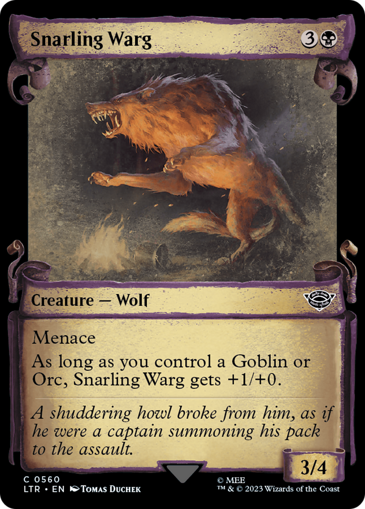 Snarling Warg [The Lord of the Rings: Tales of Middle-Earth Showcase Scrolls] | GrognardGamesBatavia