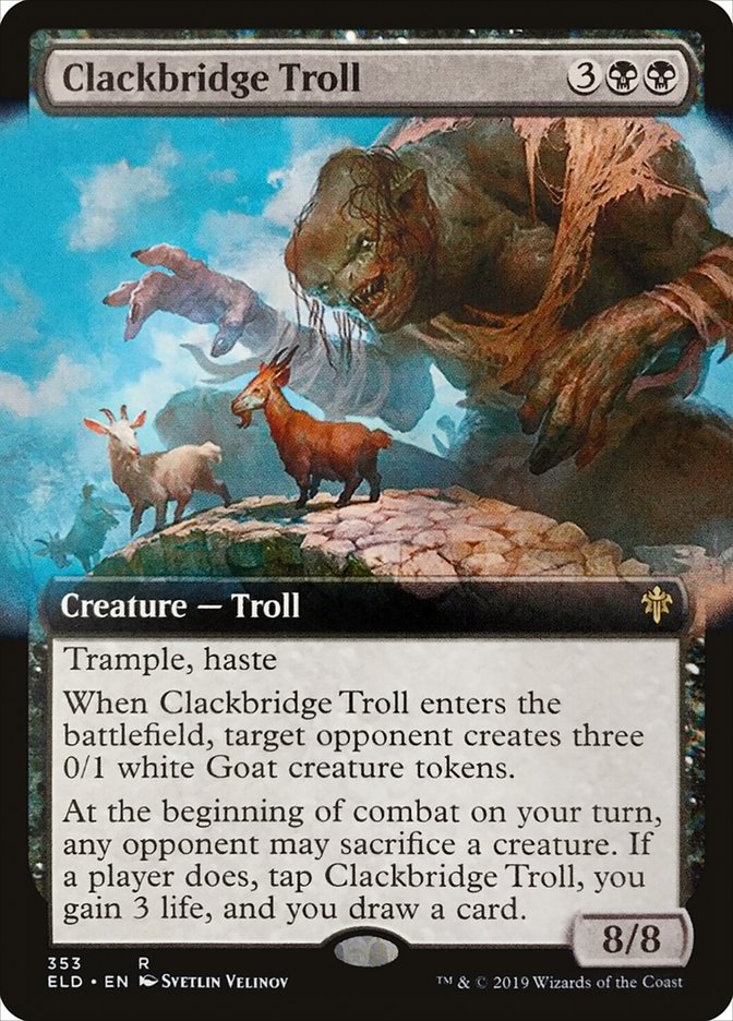 Clackbridge Troll (Extended Art) [Throne of Eldraine] | GrognardGamesBatavia