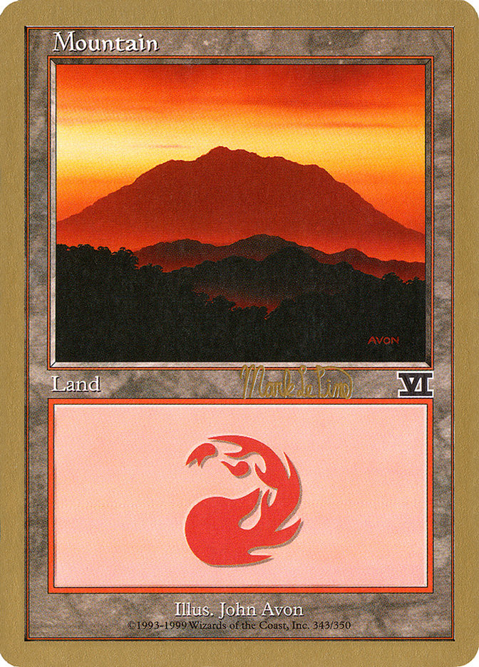 Mountain (mlp346a) (Mark Le Pine) [World Championship Decks 1999] | GrognardGamesBatavia