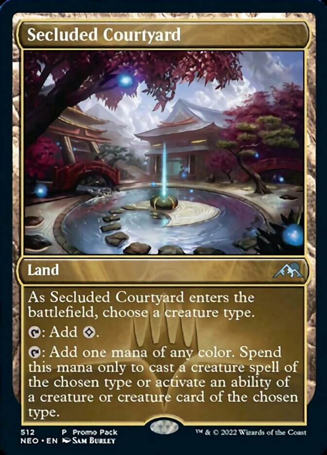 Secluded Courtyard (Promo Pack) [Kamigawa: Neon Dynasty Promos] | GrognardGamesBatavia