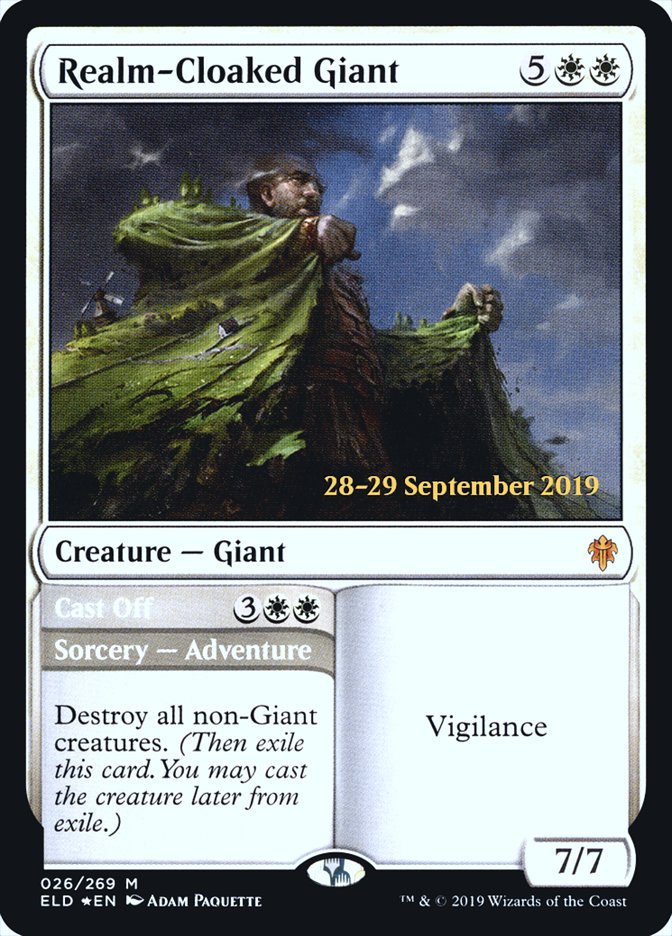 Realm-Cloaked Giant // Cast Off [Throne of Eldraine Prerelease Promos] | GrognardGamesBatavia