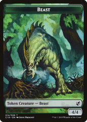 Beast (014) // Wurm Double-Sided Token [Commander 2019 Tokens] | GrognardGamesBatavia