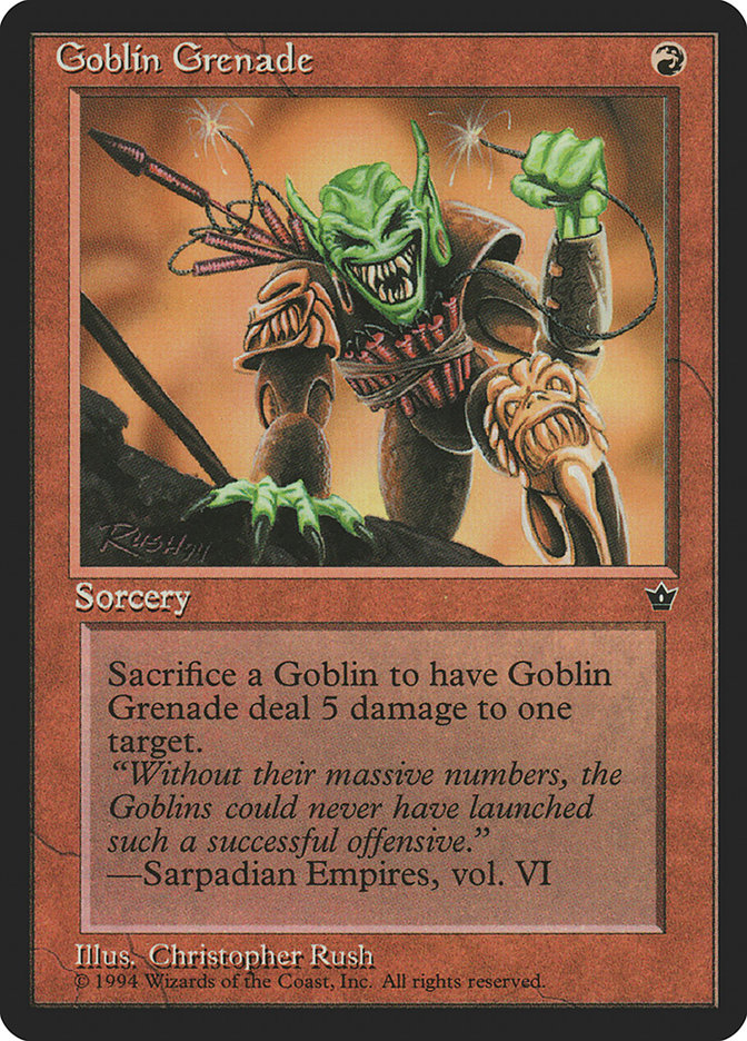 Goblin Grenade (Christopher Rush) [Fallen Empires] | GrognardGamesBatavia