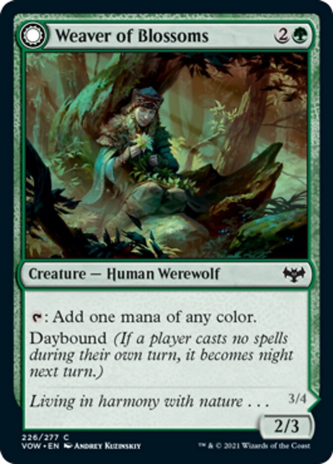 Weaver of Blossoms // Blossom-Clad Werewolf [Innistrad: Crimson Vow] | GrognardGamesBatavia