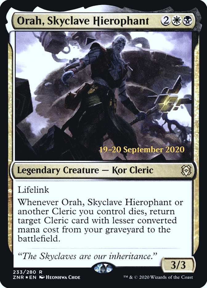 Orah, Skyclave Hierophant [Zendikar Rising Prerelease Promos] | GrognardGamesBatavia