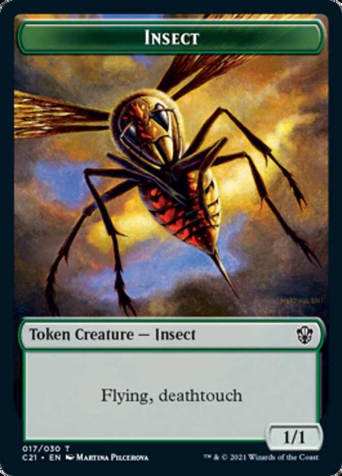 Beast (011) // Insect Double-Sided Token [Commander 2021 Tokens] | GrognardGamesBatavia