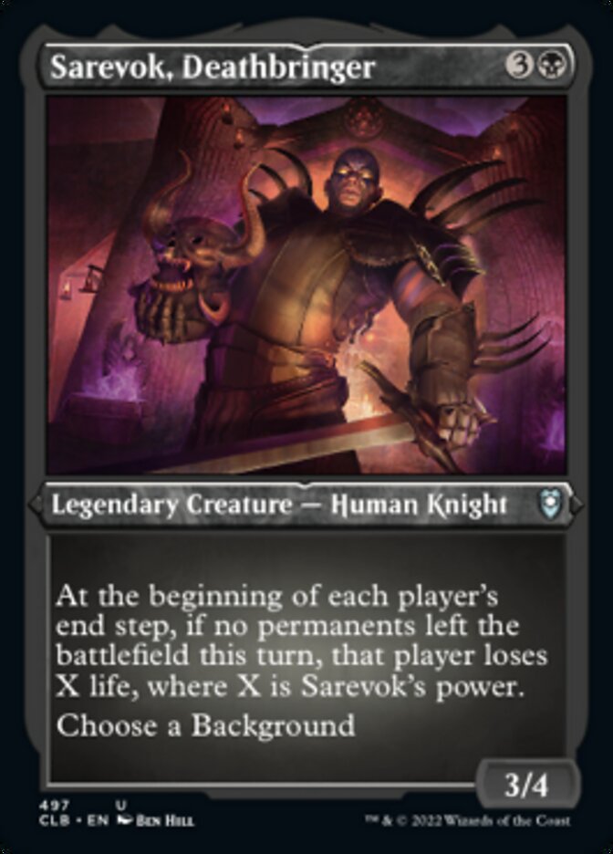 Sarevok, Deathbringer (Foil Etched) [Commander Legends: Battle for Baldur's Gate] | GrognardGamesBatavia