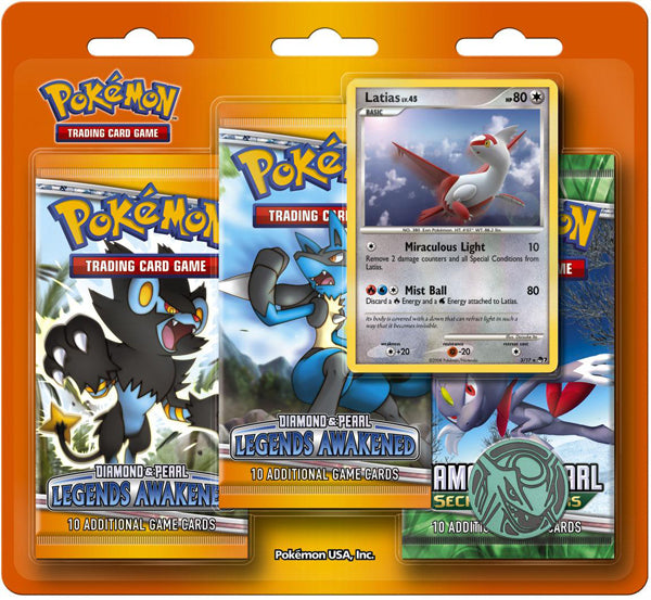 Diamond & Pearl: Legends Awakened - 3-Pack Blister (Latias Lv.45) | GrognardGamesBatavia