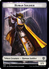 Human Soldier // Elephant Double-Sided Token [Phyrexia: All Will Be One Commander Tokens] | GrognardGamesBatavia