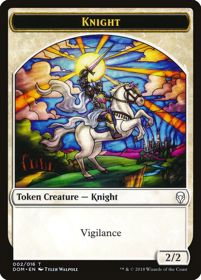 Knight Token (002/016) [Dominaria Tokens] | GrognardGamesBatavia