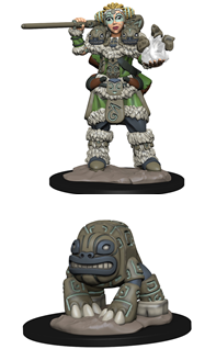 WizKids 733141 Girl Druid and Stone Creature | GrognardGamesBatavia