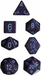 CHX25307 Speckled Cobalt 7 Dice set | GrognardGamesBatavia