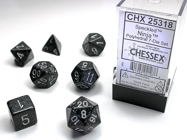 CHX25318 Speckled Ninja Polyhedral 7-Dice Set | GrognardGamesBatavia