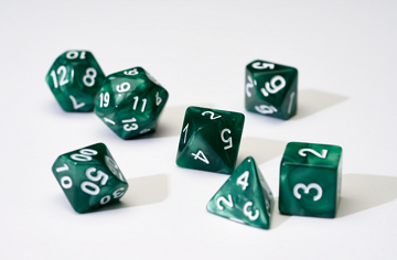 Sirius Pearl Green 7 Dice-set | GrognardGamesBatavia