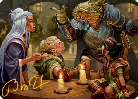 You Meet in a Tavern Art Card (Gold-Stamped Signature) [Dungeons & Dragons: Adventures in the Forgotten Realms Art Series] | GrognardGamesBatavia