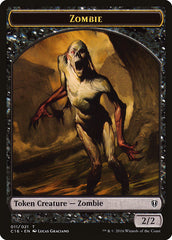 Zombie // Worm Double-Sided Token [Commander 2016 Tokens] | GrognardGamesBatavia