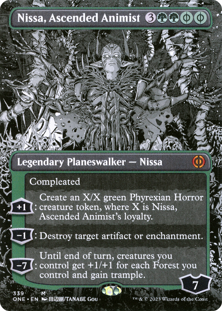 Nissa, Ascended Animist (Borderless Manga) [Phyrexia: All Will Be One] | GrognardGamesBatavia