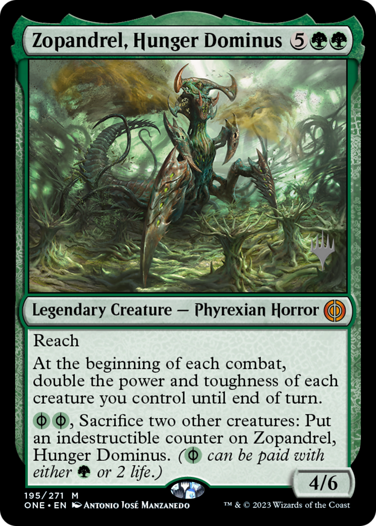 Zopandrel, Hunger Dominus (Promo Pack) [Phyrexia: All Will Be One Promos] | GrognardGamesBatavia