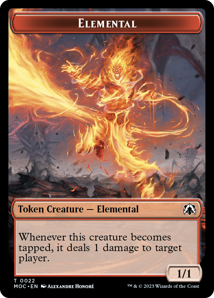 Elemental (22) // Elemental (9) Double-Sided Token [March of the Machine Commander Tokens] | GrognardGamesBatavia