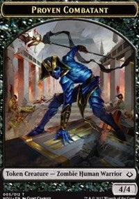 Proven Combatant // Cat Double-Sided Token [Hour of Devastation Tokens] | GrognardGamesBatavia