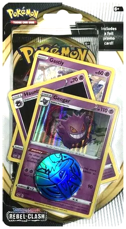 Sword & Shield: Rebel Clash - Single Pack Blister (Gengar, Haunter, Gastly) | GrognardGamesBatavia