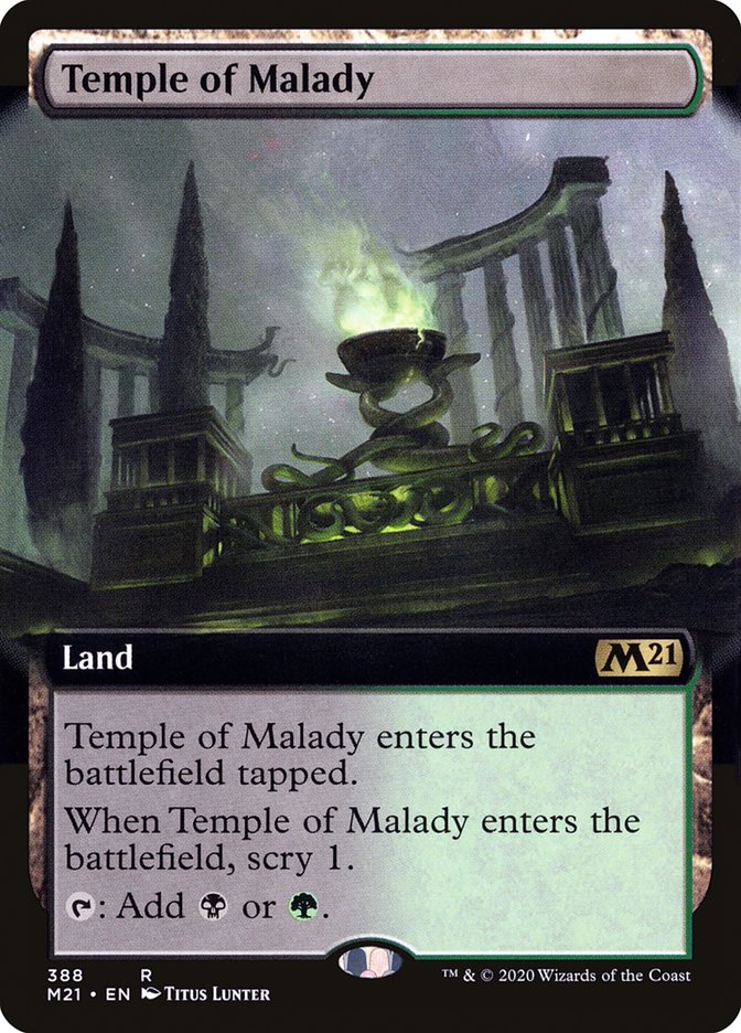 Temple of Malady (Extended Art) [Core Set 2021] | GrognardGamesBatavia