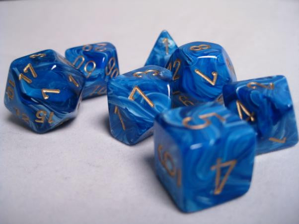 CHX27436 Vortex blue/gold 7 dice set | GrognardGamesBatavia