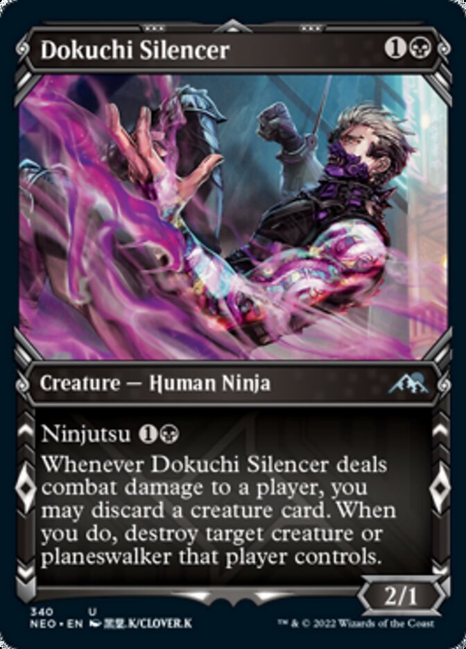 Dokuchi Silencer (Showcase Ninja) [Kamigawa: Neon Dynasty] | GrognardGamesBatavia