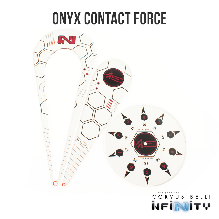 Infinity Warsenal Template Set: Onyx Contact Force | GrognardGamesBatavia