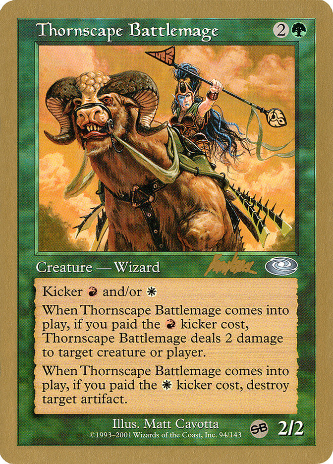 Thornscape Battlemage (Brian Kibler) (SB) [World Championship Decks 2002] | GrognardGamesBatavia