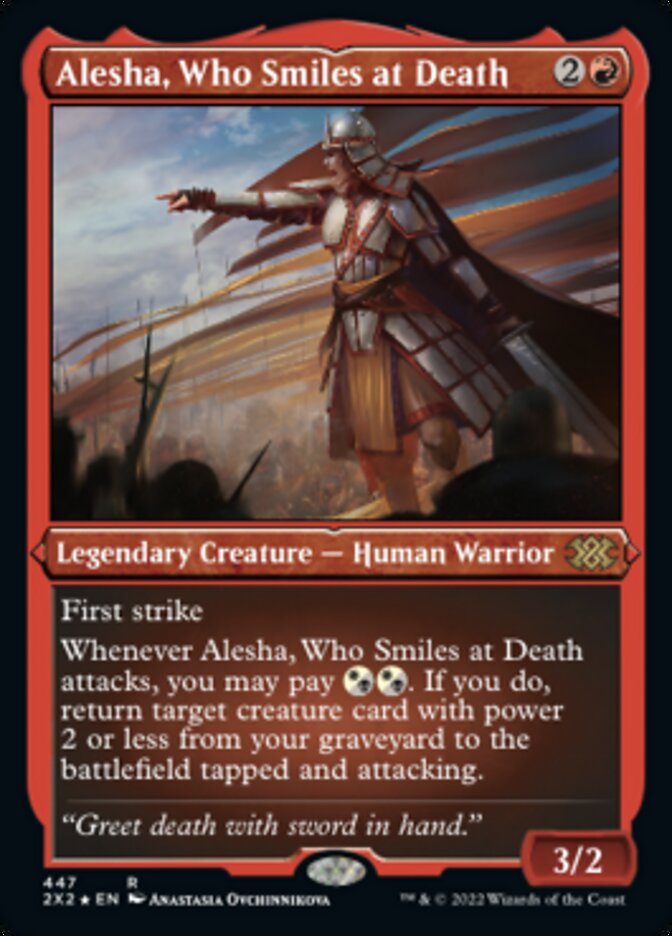 Alesha, Who Smiles at Death (Foil Etched) [Double Masters 2022] | GrognardGamesBatavia