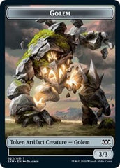 Golem // Elf Warrior Double-Sided Token [Double Masters Tokens] | GrognardGamesBatavia