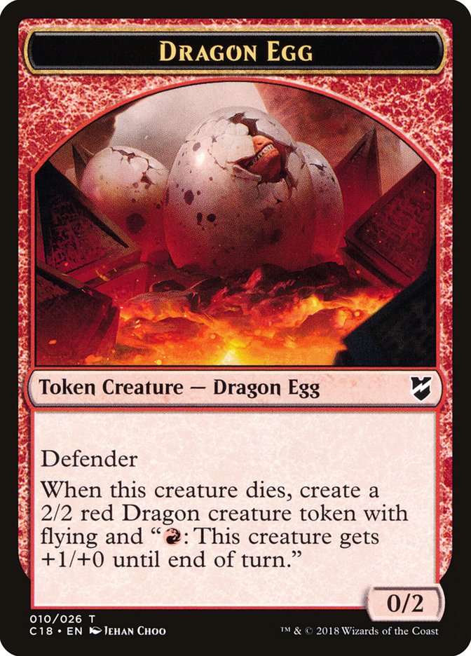 Dragon Egg Token [Commander 2018 Tokens] | GrognardGamesBatavia