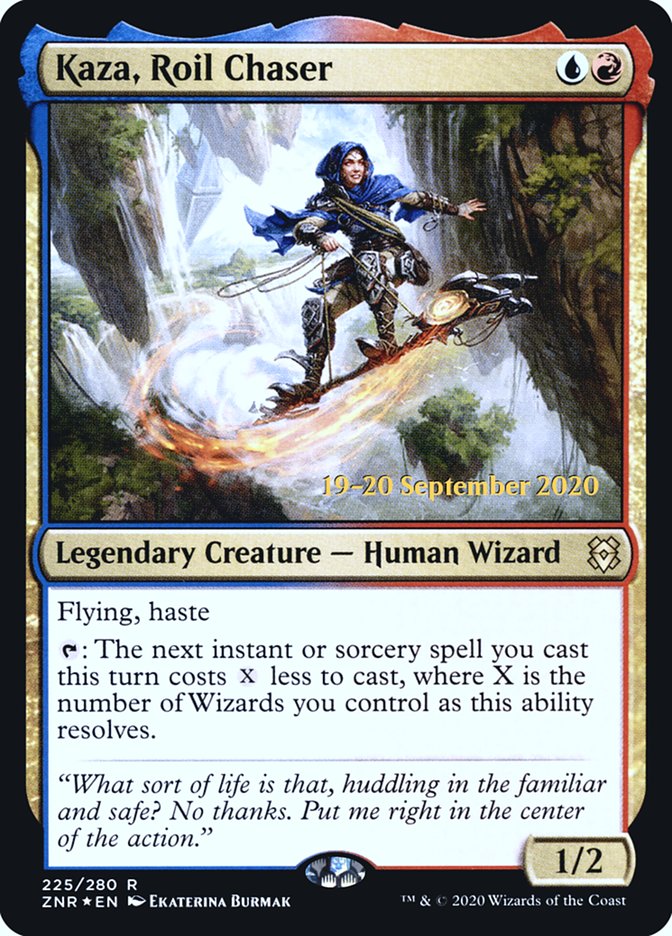 Kaza, Roil Chaser [Zendikar Rising Prerelease Promos] | GrognardGamesBatavia