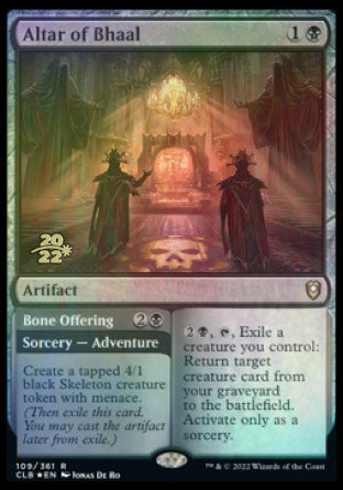 Altar of Bhaal // Bone Offering [Commander Legends: Battle for Baldur's Gate Prerelease Promos] | GrognardGamesBatavia