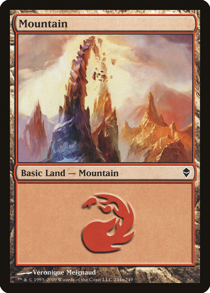 Mountain (244a) [Zendikar] | GrognardGamesBatavia