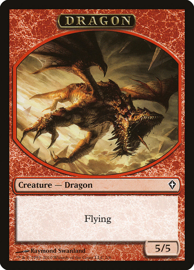 Dragon Token [Worldwake Tokens] | GrognardGamesBatavia