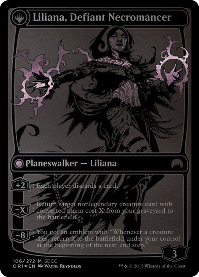 Liliana, Heretical Healer // Liliana, Defiant Necromancer [San Diego Comic-Con 2015] | GrognardGamesBatavia