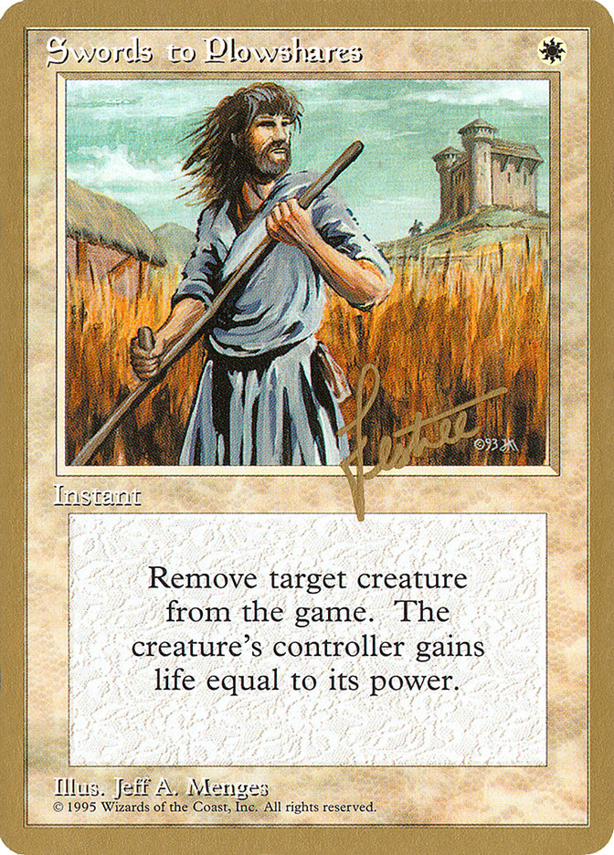 Swords to Plowshares (Bertrand Lestree) [Pro Tour Collector Set] | GrognardGamesBatavia