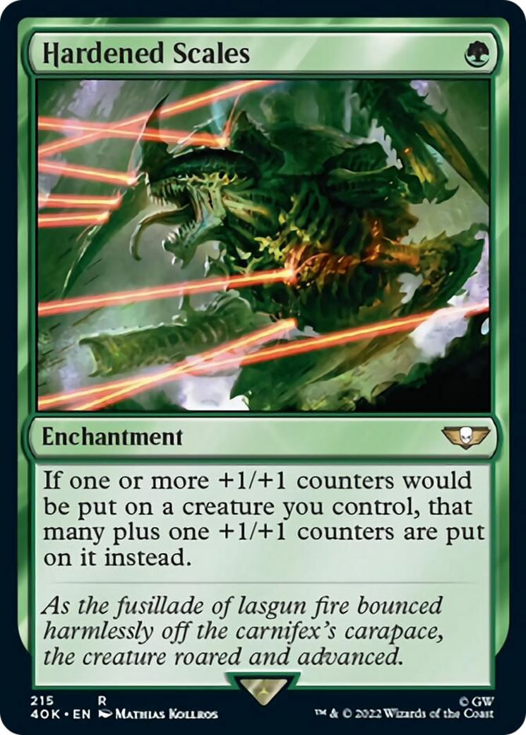 Hardened Scales (Surge Foil) [Universes Beyond: Warhammer 40,000] | GrognardGamesBatavia