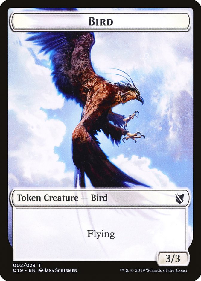 Bird Token (002/029) [Commander 2019 Tokens] | GrognardGamesBatavia