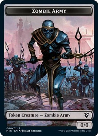 Zombie (005) // Zombie Army Double-Sided Token [Innistrad: Midnight Hunt Commander Tokens] | GrognardGamesBatavia