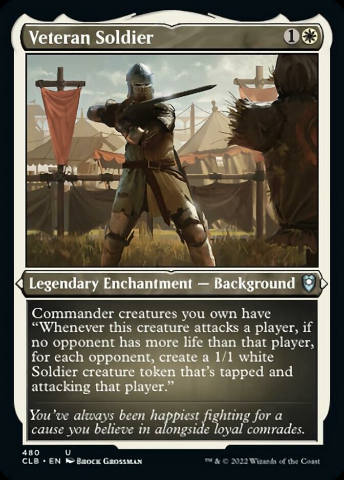 Veteran Soldier (Foil Etched) [Commander Legends: Battle for Baldur's Gate] | GrognardGamesBatavia