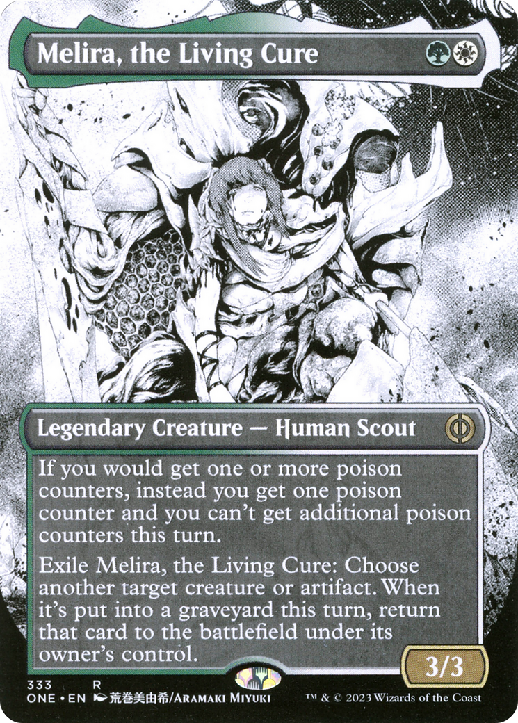 Melira, the Living Cure (Borderless Manga) [Phyrexia: All Will Be One] | GrognardGamesBatavia