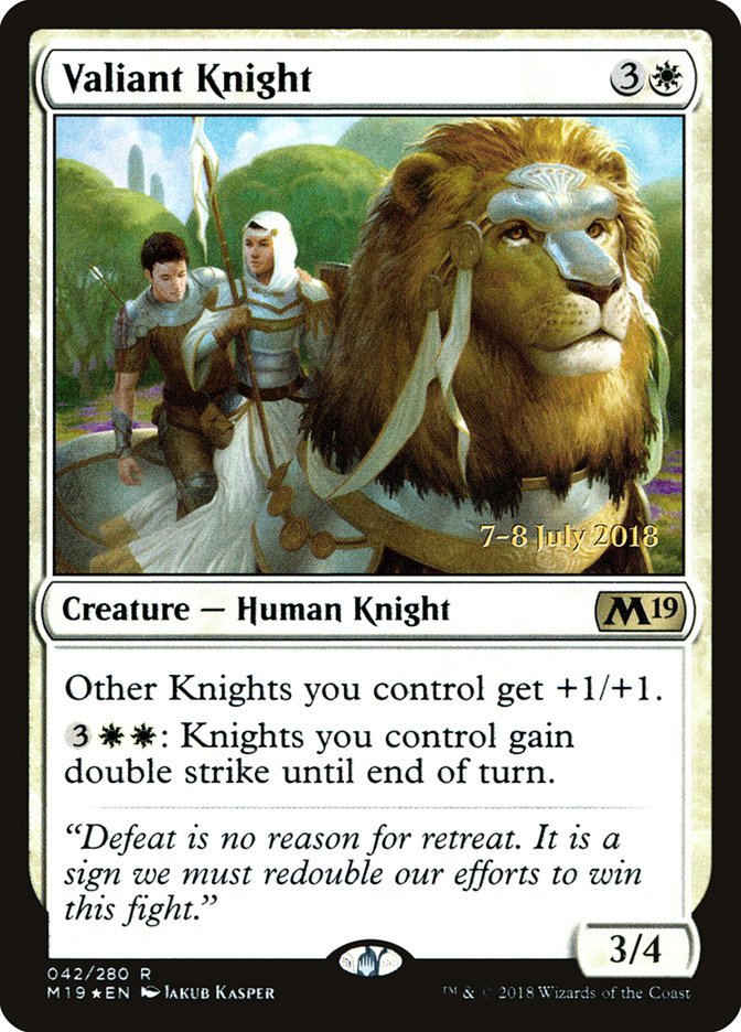 Valiant Knight [Core Set 2019 Prerelease Promos] | GrognardGamesBatavia