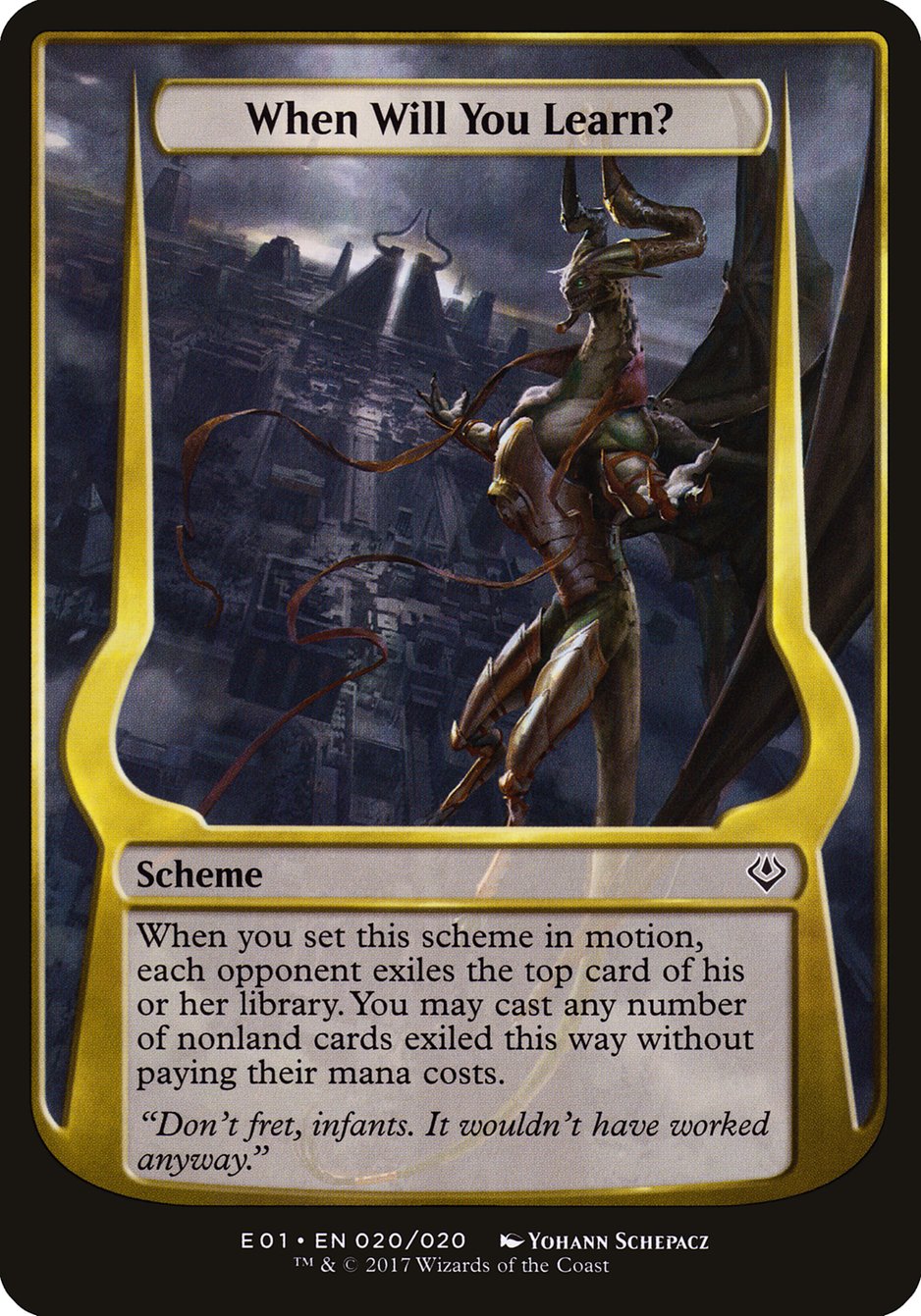 When Will You Learn? (Schemes) [Archenemy: Nicol Bolas Schemes] | GrognardGamesBatavia