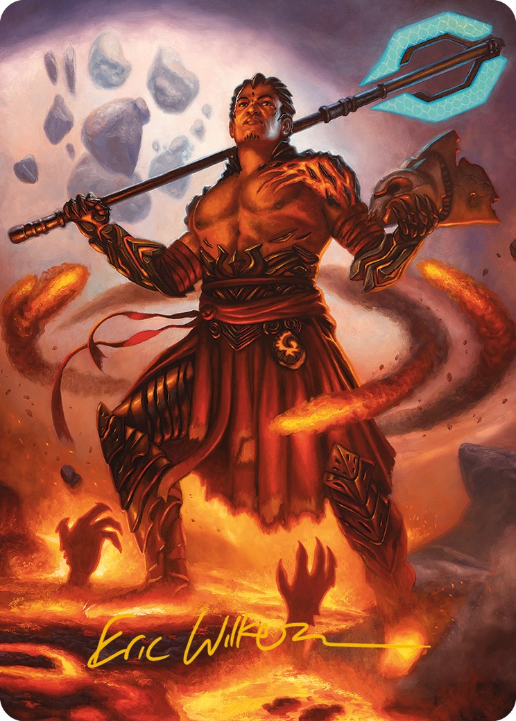 Koth, Fire of Resistance Art Card (Gold-Stamped Signature) [Phyrexia: All Will Be One Art Series] | GrognardGamesBatavia