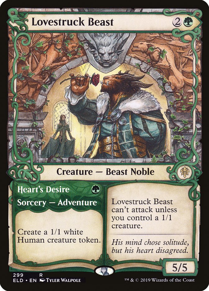 Lovestruck Beast // Heart's Desire (Showcase) [Throne of Eldraine] | GrognardGamesBatavia